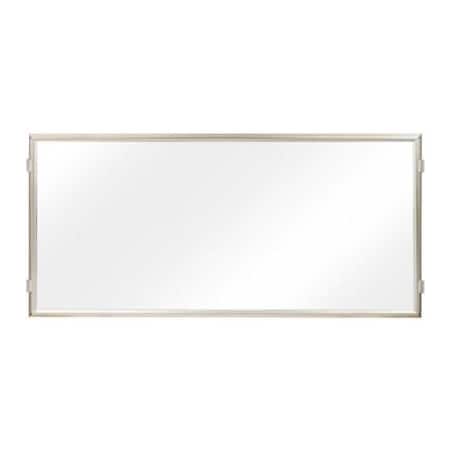 Lavi Industries Hinged Frame Sign Panel/Barrier, 60 x 30, Satin Aluminum 50-HFP1002/SA/CL